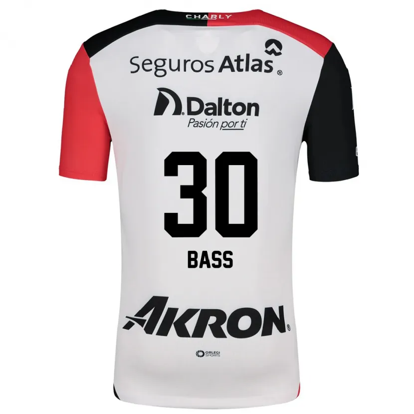 Danxen Hombre Camiseta Abraham Bass #30 Blanco Rojo Negro 2ª Equipación 2024/25 La Camisa