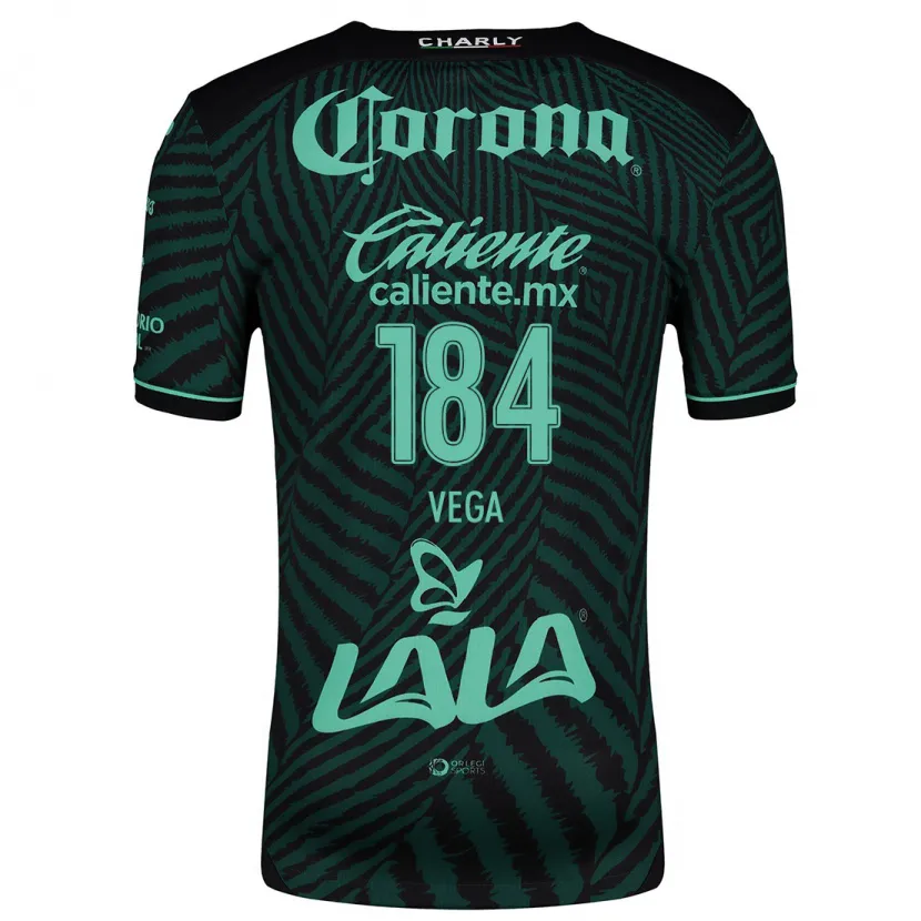 Danxen Hombre Camiseta Luis Vega #184 Verde Negro 2ª Equipación 2024/25 La Camisa