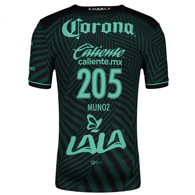 Danxen Hombre Camiseta Guillermo Muñoz #205 Verde Negro 2ª Equipación 2024/25 La Camisa