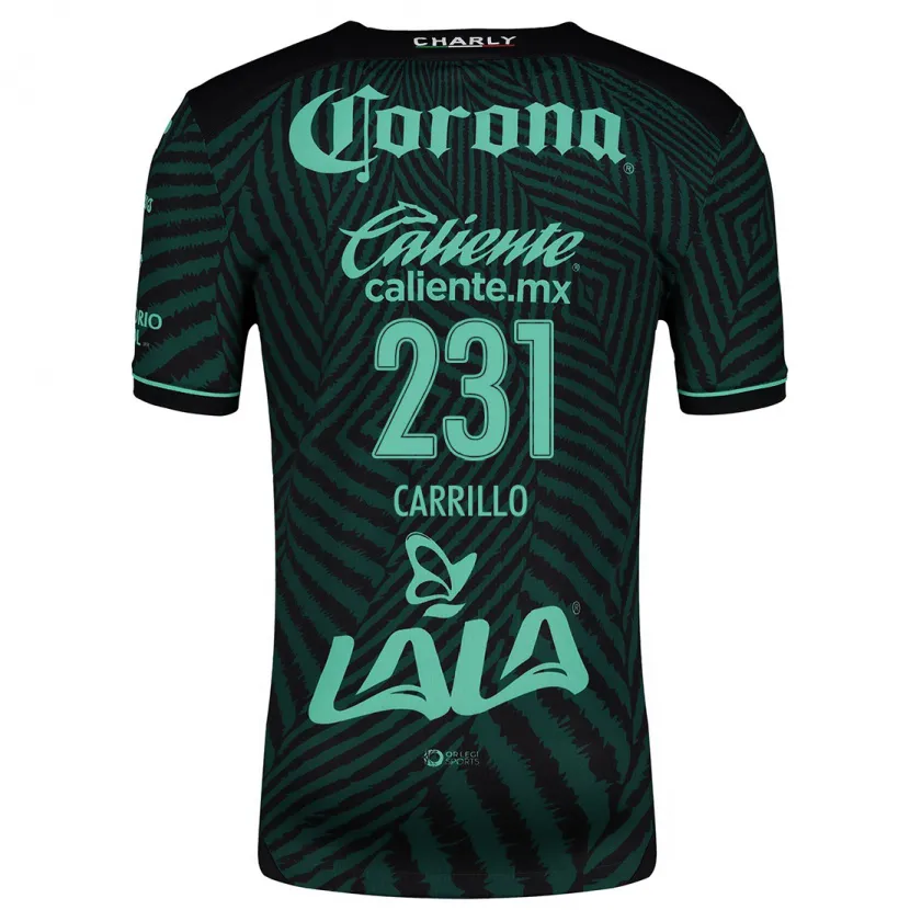 Danxen Hombre Camiseta Ángel Carrillo #231 Verde Negro 2ª Equipación 2024/25 La Camisa