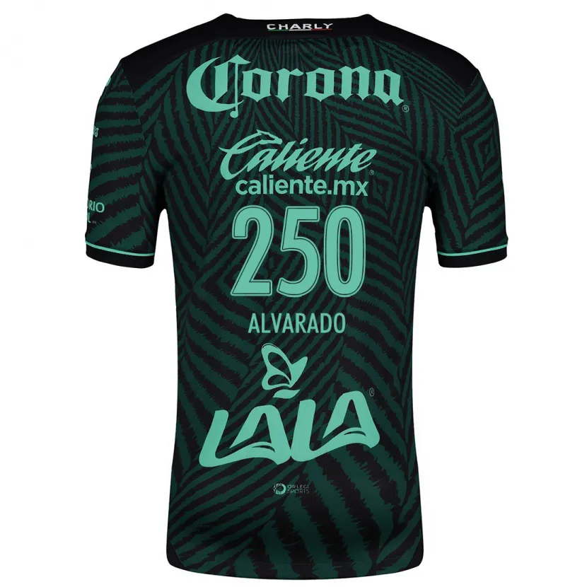Danxen Hombre Camiseta Edwin Alvarado #250 Verde Negro 2ª Equipación 2024/25 La Camisa