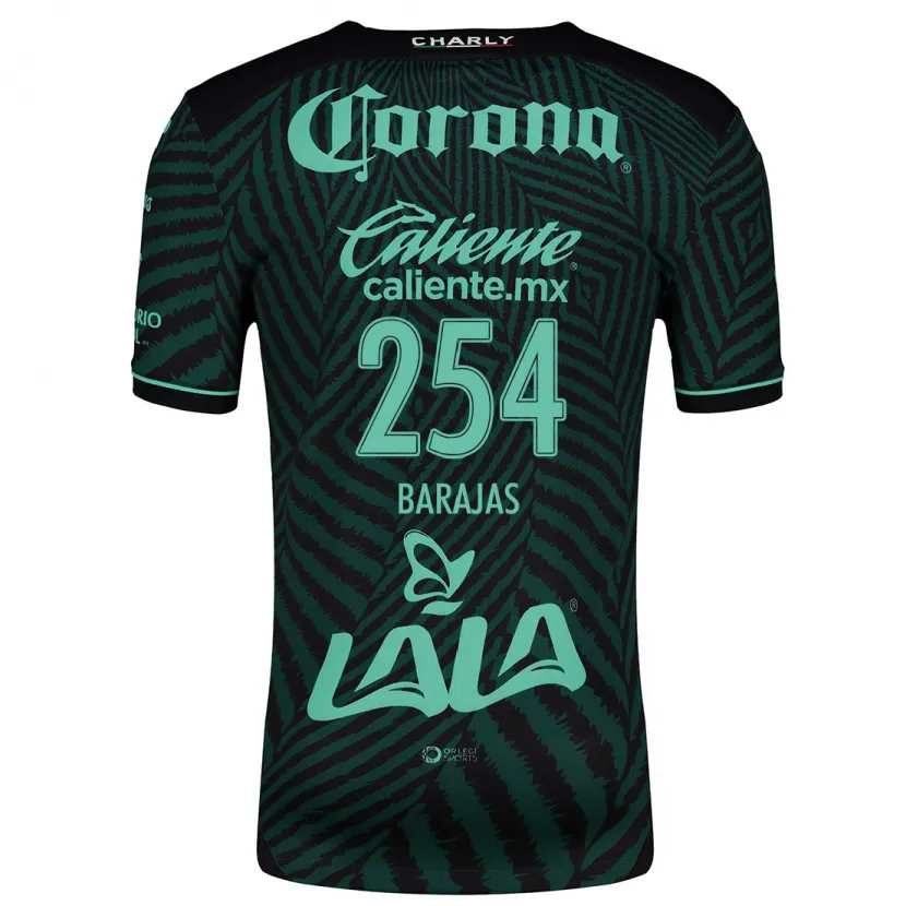 Danxen Hombre Camiseta Sergio Barajas #254 Verde Negro 2ª Equipación 2024/25 La Camisa