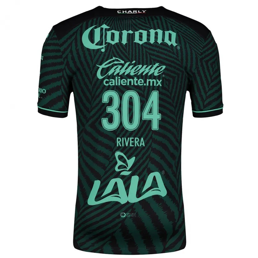 Danxen Hombre Camiseta Jorge Rivera #304 Verde Negro 2ª Equipación 2024/25 La Camisa