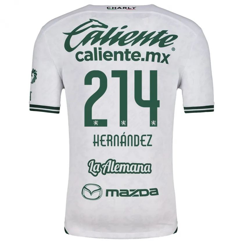 Danxen Hombre Camiseta Iván Hernández #214 Blanco Verde 2ª Equipación 2024/25 La Camisa