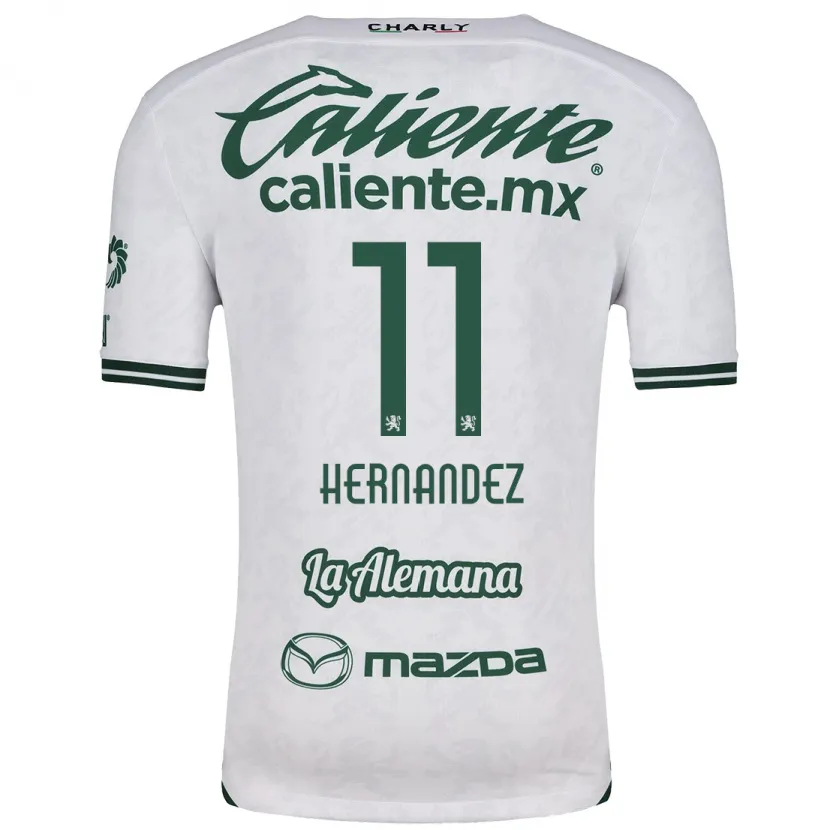 Danxen Hombre Camiseta Elías Hernández #11 Blanco Verde 2ª Equipación 2024/25 La Camisa