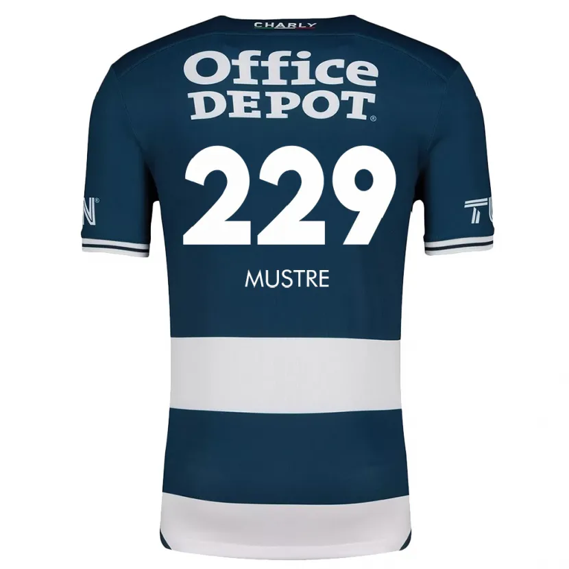 Danxen Mujer Camiseta Eduardo Mustre #229 Azul Blanco 1ª Equipación 2024/25 La Camisa