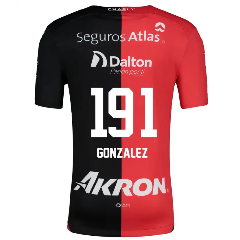 Danxen Mujer Camiseta Juan González #191 Negro Rojo 1ª Equipación 2024/25 La Camisa