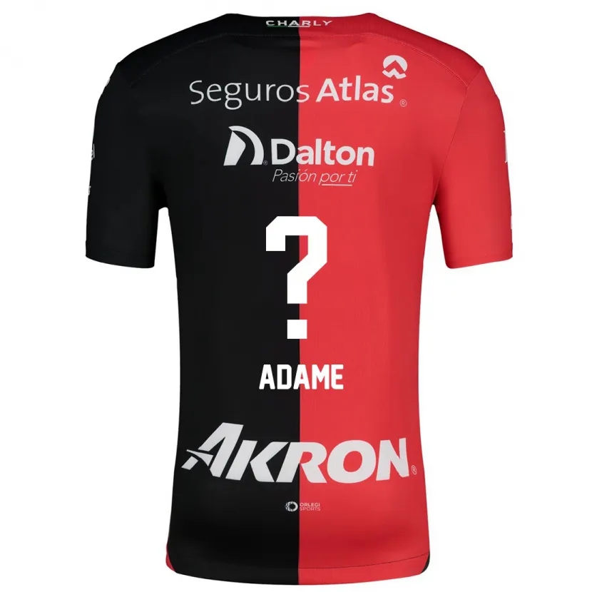 Danxen Mujer Camiseta Edgar Adame #0 Negro Rojo 1ª Equipación 2024/25 La Camisa