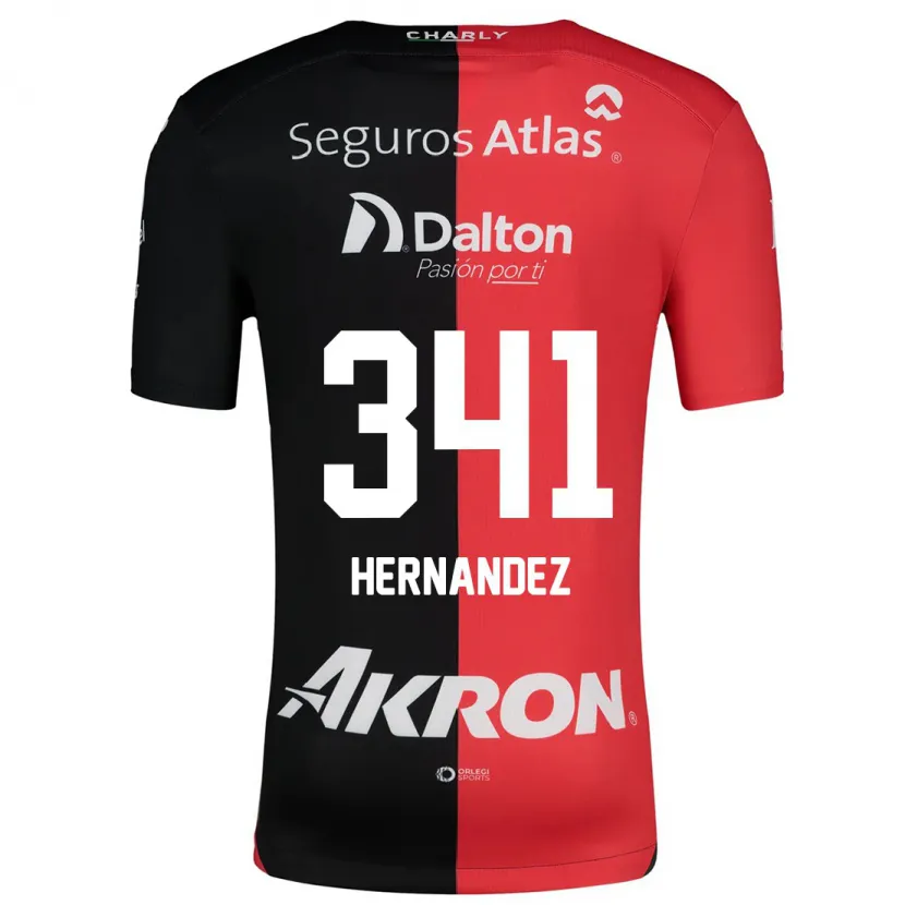 Danxen Mujer Camiseta Leonardo Hernández #341 Negro Rojo 1ª Equipación 2024/25 La Camisa