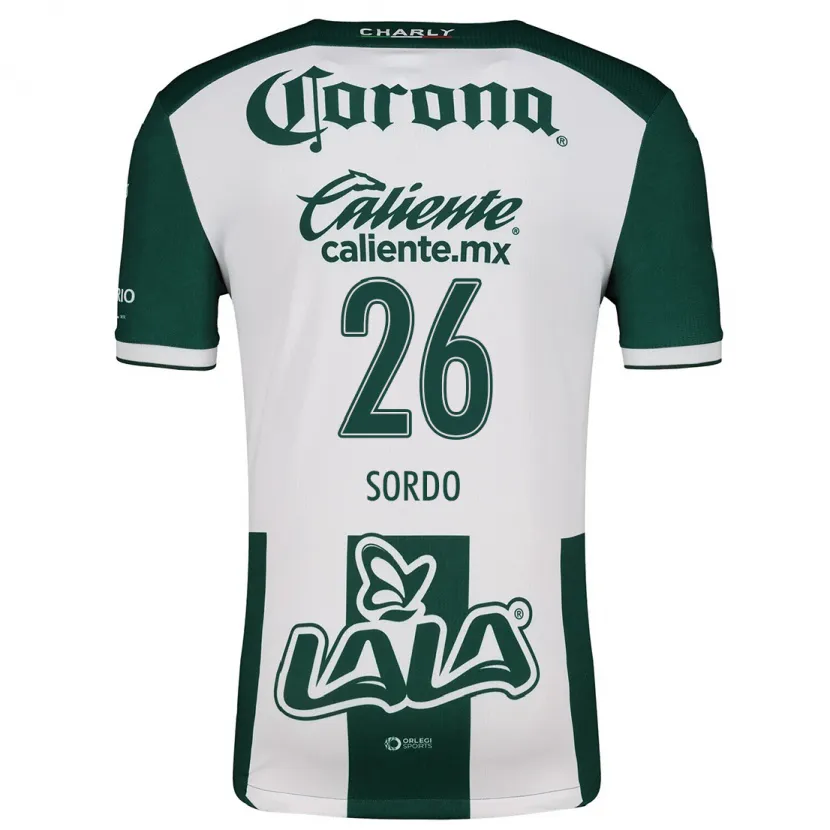 Danxen Mujer Camiseta Ramiro Sordo #26 Verde Blanco 1ª Equipación 2024/25 La Camisa
