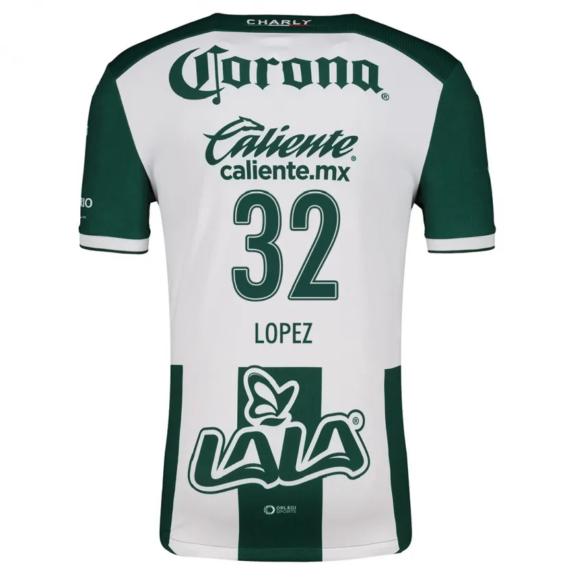 Danxen Mujer Camiseta Raúl López #32 Verde Blanco 1ª Equipación 2024/25 La Camisa
