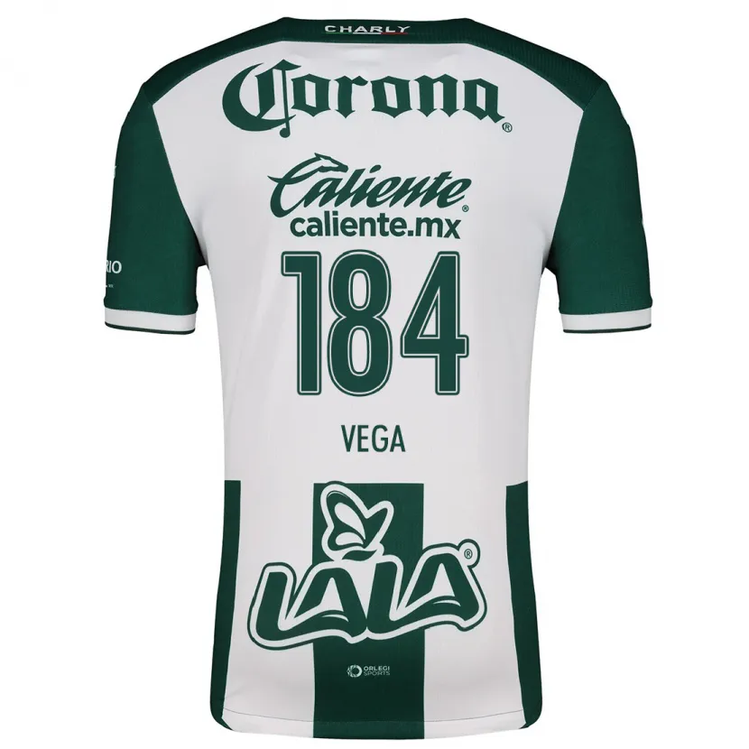 Danxen Mujer Camiseta Luis Vega #184 Verde Blanco 1ª Equipación 2024/25 La Camisa