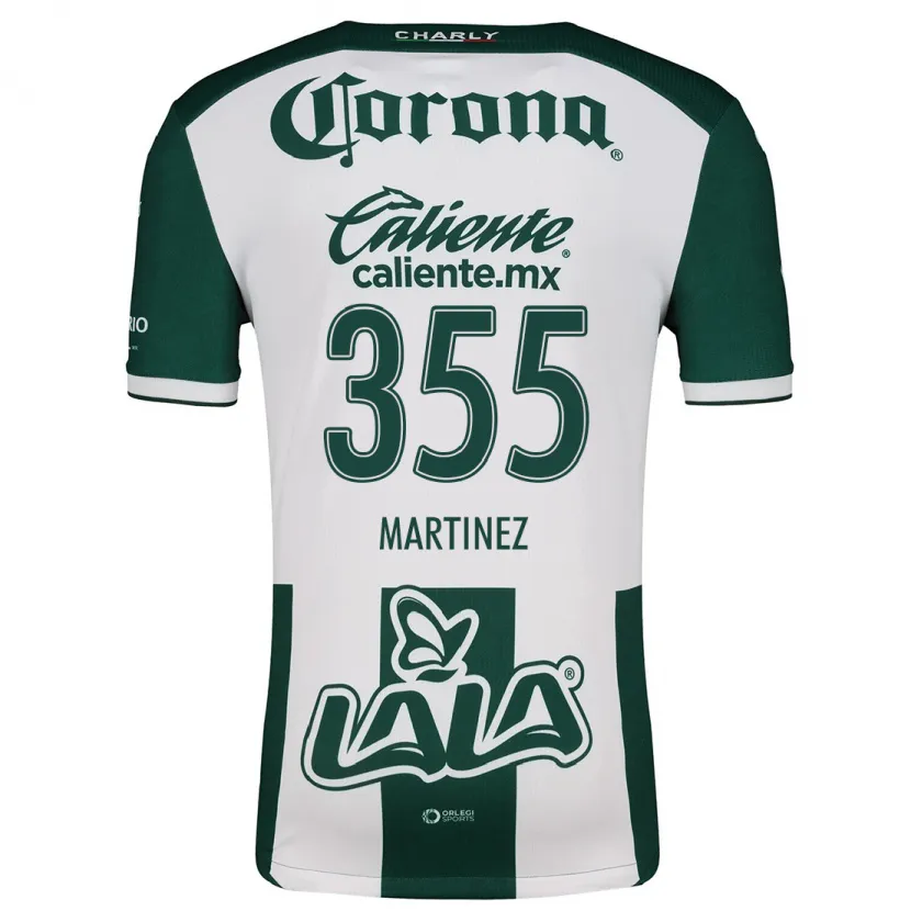 Danxen Mujer Camiseta Leonardo Martinez #355 Verde Blanco 1ª Equipación 2024/25 La Camisa