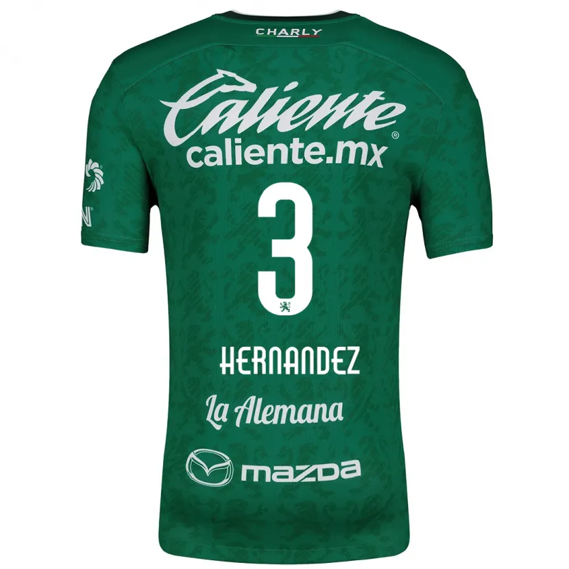 Danxen Mujer Camiseta Pedro Hernández #3 Verde Blanco 1ª Equipación 2024/25 La Camisa