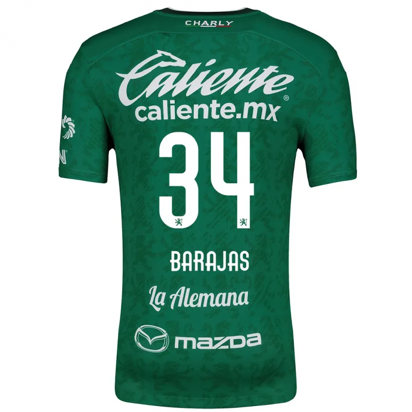 Danxen Mujer Camiseta Víctor Barajas #34 Verde Blanco 1ª Equipación 2024/25 La Camisa
