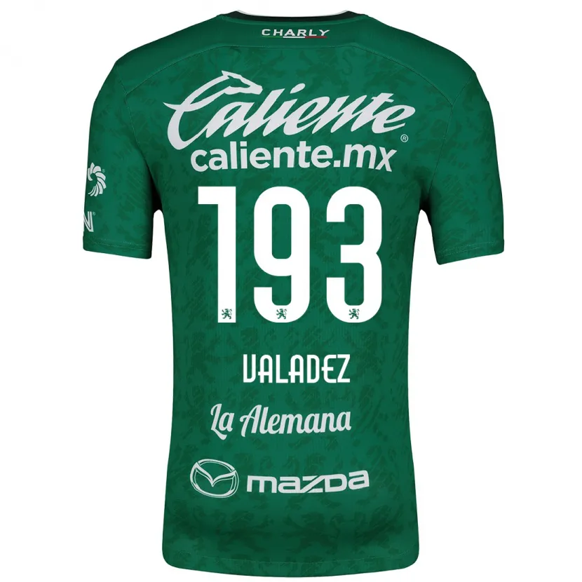 Danxen Mujer Camiseta Luis Valadez #193 Verde Blanco 1ª Equipación 2024/25 La Camisa