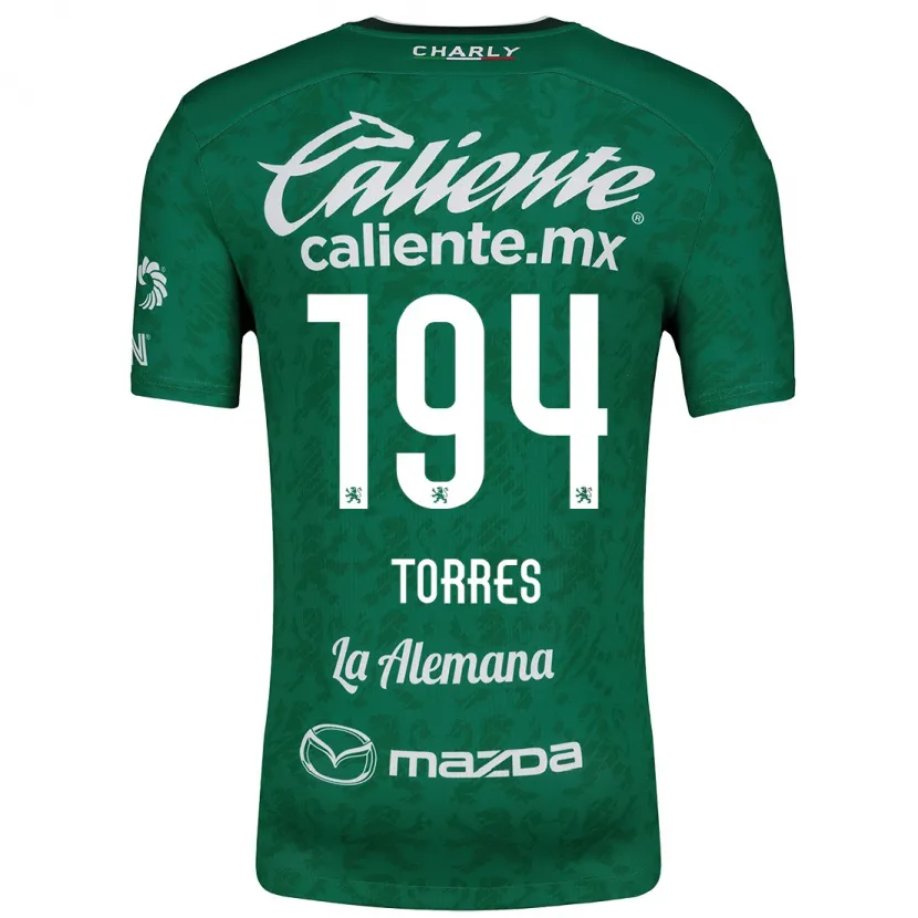 Danxen Mujer Camiseta Erick Torres #194 Verde Blanco 1ª Equipación 2024/25 La Camisa