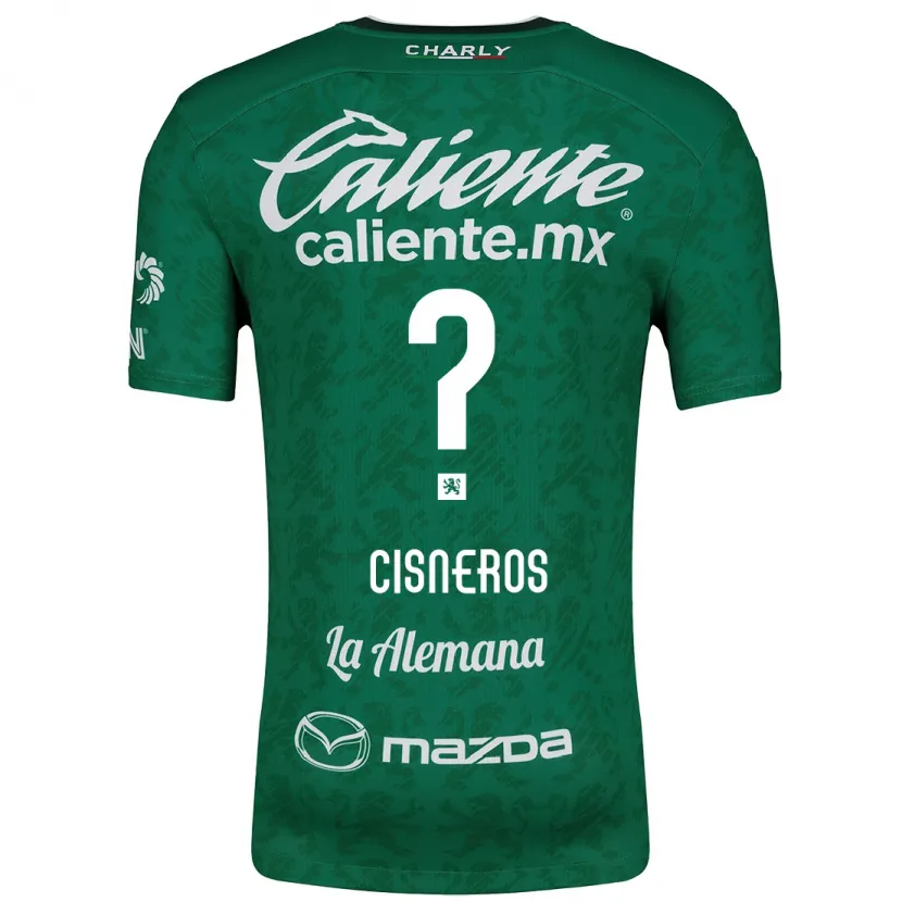 Danxen Mujer Camiseta Santiago Cisneros #0 Verde Blanco 1ª Equipación 2024/25 La Camisa