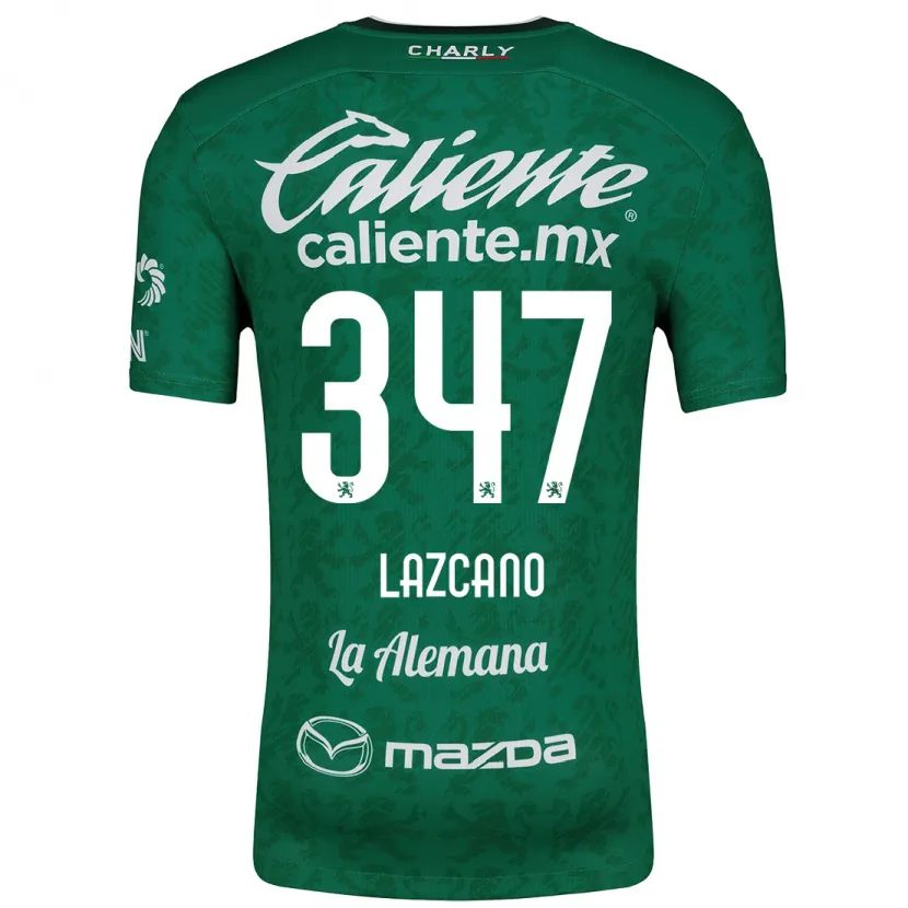 Danxen Mujer Camiseta Evan Lazcano #347 Verde Blanco 1ª Equipación 2024/25 La Camisa