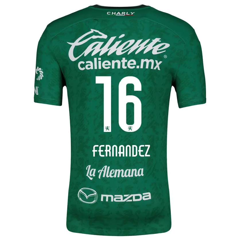 Danxen Mujer Camiseta Omar Fernández #16 Verde Blanco 1ª Equipación 2024/25 La Camisa