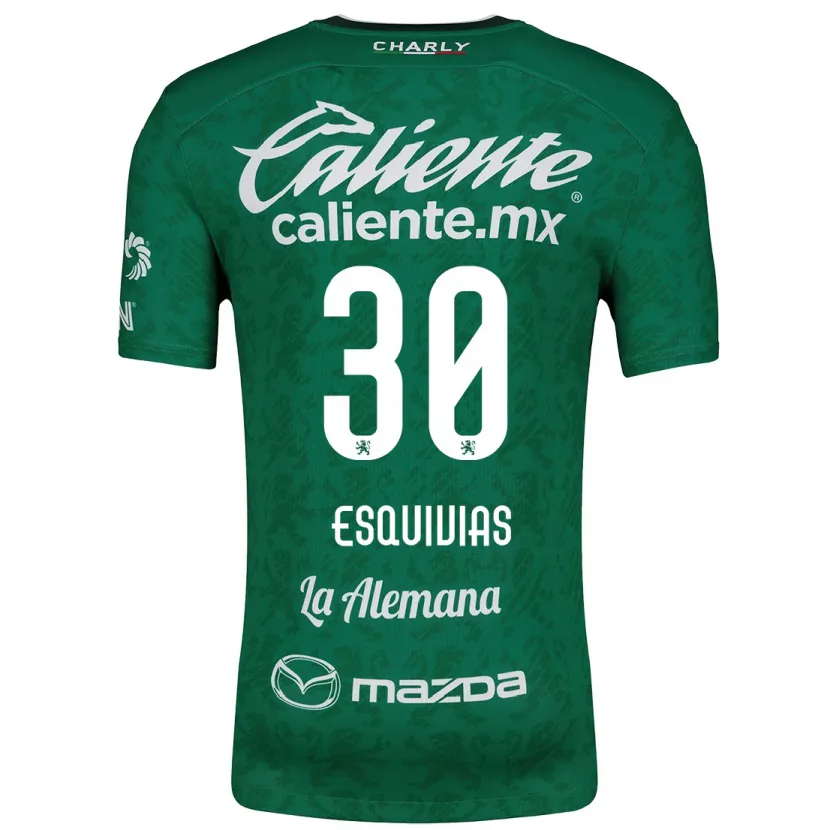 Danxen Mujer Camiseta Isabela Esquivias #30 Verde Blanco 1ª Equipación 2024/25 La Camisa