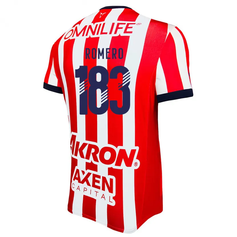 Danxen Mujer Camiseta Javen Romero #183 Rojo Blanco Azul 1ª Equipación 2024/25 La Camisa