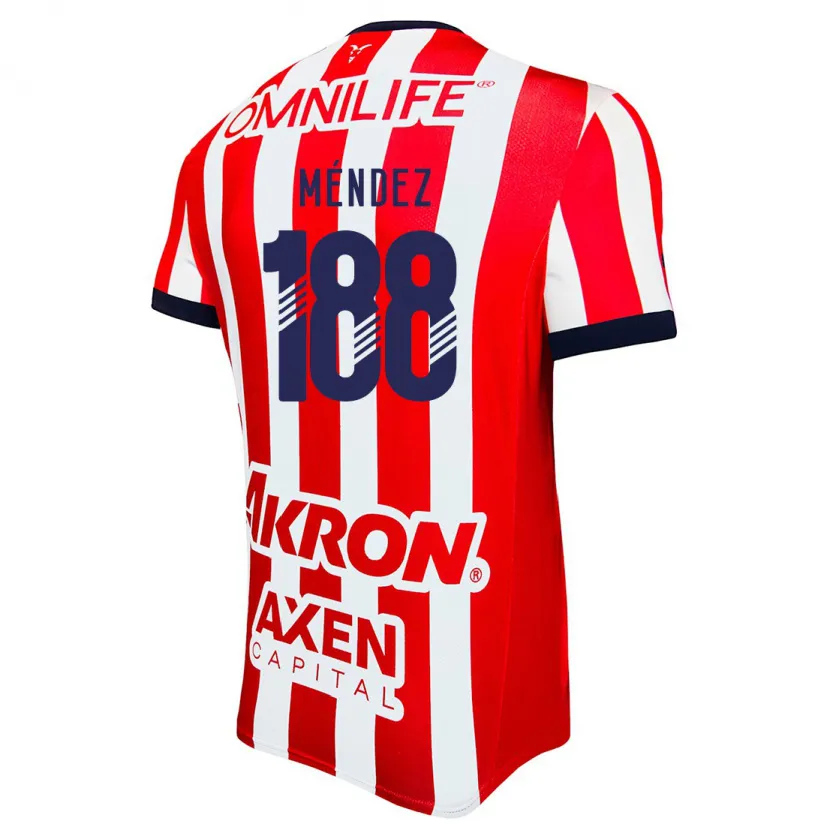 Danxen Mujer Camiseta Francisco Méndez #188 Rojo Blanco Azul 1ª Equipación 2024/25 La Camisa