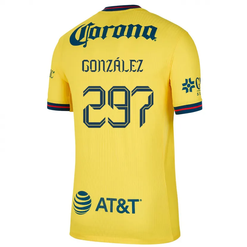 Danxen Mujer Camiseta Océlotl González #297 Amarillo Azul 1ª Equipación 2024/25 La Camisa