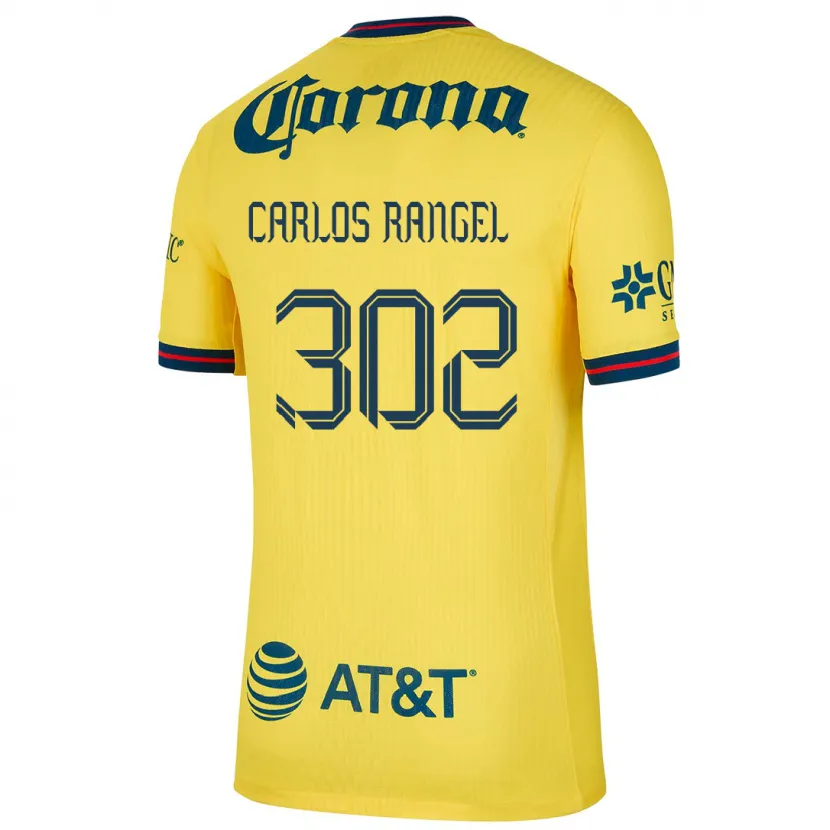 Danxen Mujer Camiseta Juan Carlos Rangel #302 Amarillo Azul 1ª Equipación 2024/25 La Camisa