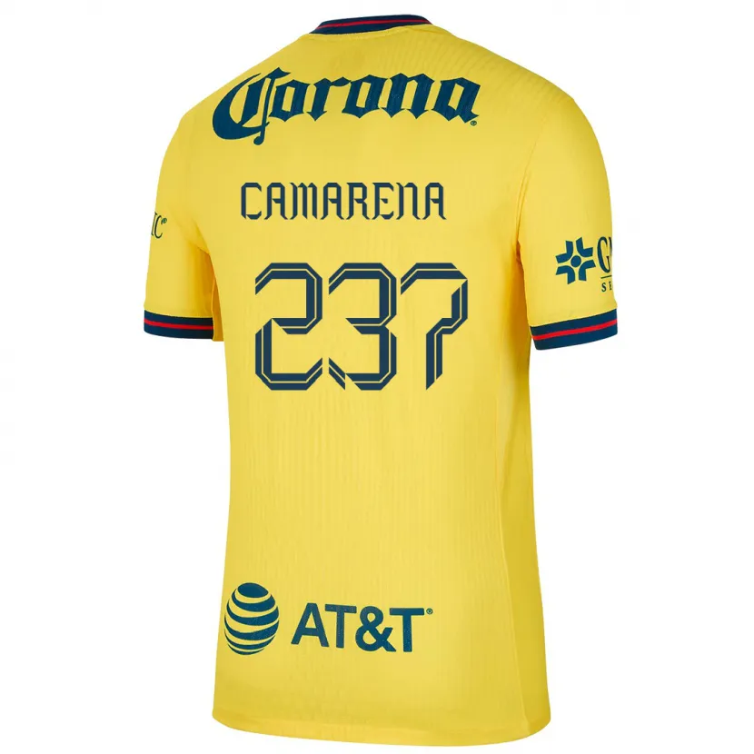 Danxen Mujer Camiseta Santiago Camarena #237 Amarillo Azul 1ª Equipación 2024/25 La Camisa