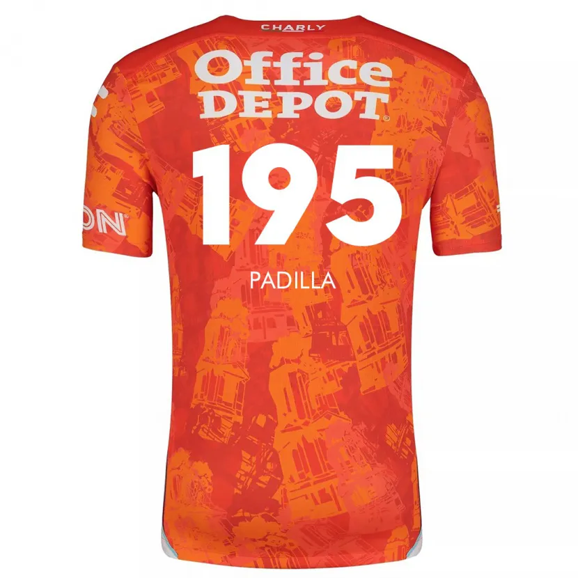 Danxen Mujer Camiseta Ángel Padilla #195 Naranja Blanco 2ª Equipación 2024/25 La Camisa