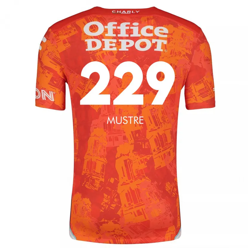 Danxen Mujer Camiseta Eduardo Mustre #229 Naranja Blanco 2ª Equipación 2024/25 La Camisa