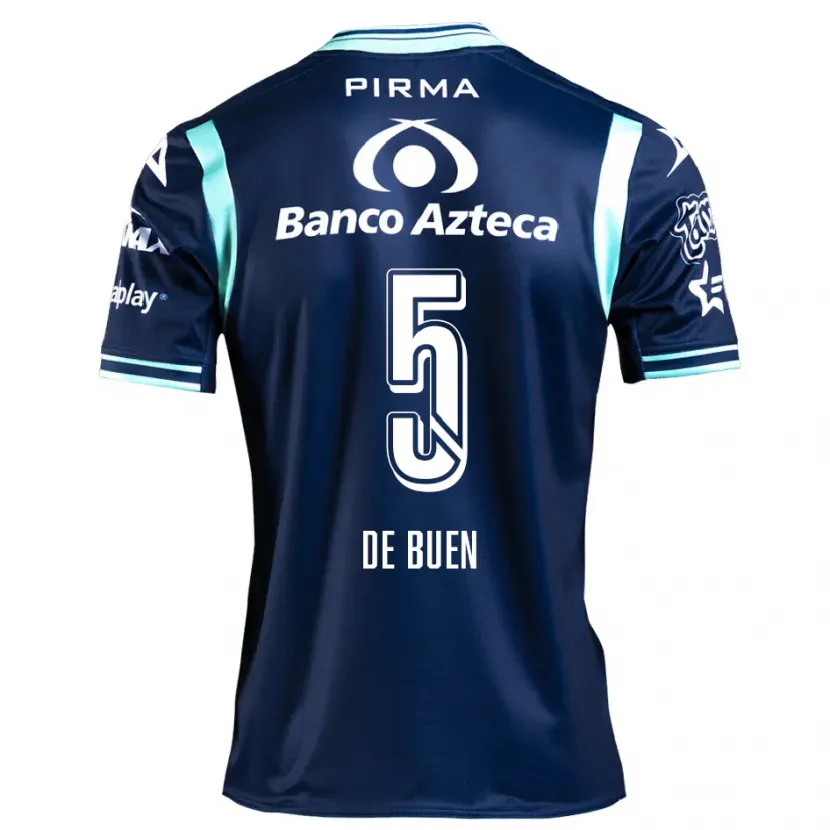 Danxen Mujer Camiseta Diego De Buen #5 Azul Marino 2ª Equipación 2024/25 La Camisa