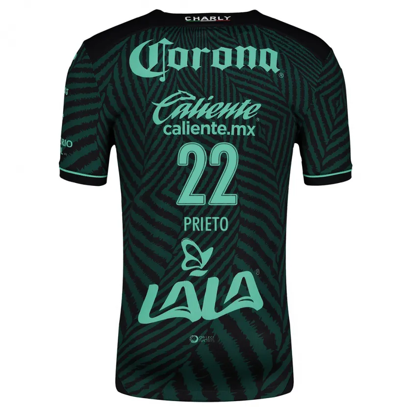 Danxen Mujer Camiseta Ronaldo Prieto #22 Verde Negro 2ª Equipación 2024/25 La Camisa