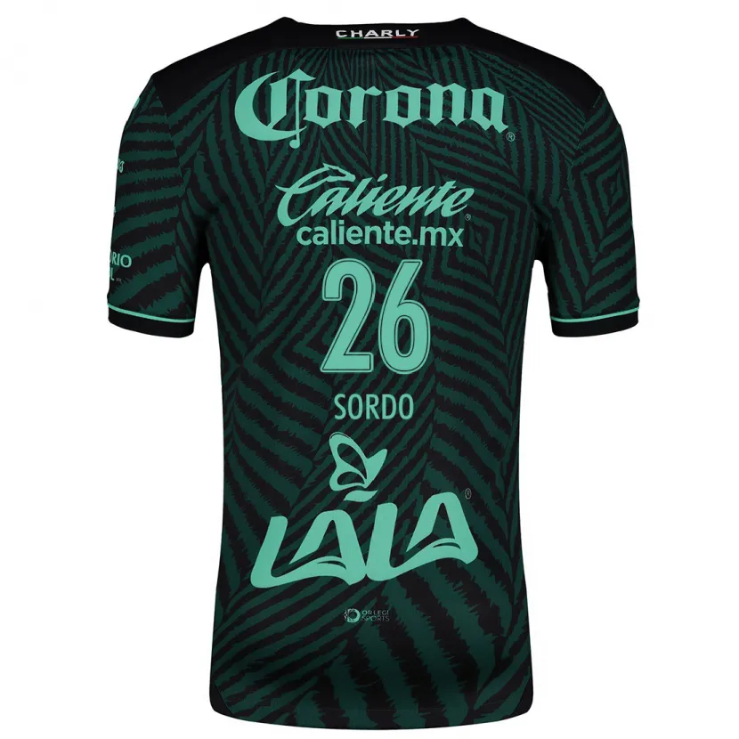 Danxen Mujer Camiseta Ramiro Sordo #26 Verde Negro 2ª Equipación 2024/25 La Camisa