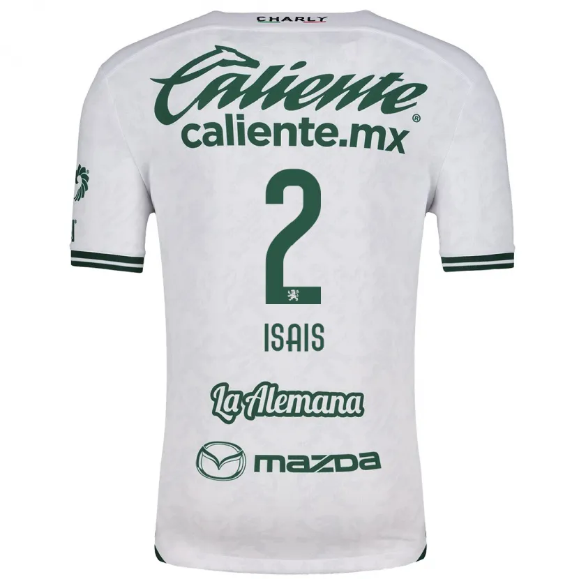 Danxen Mujer Camiseta Mauricio Isaís #2 Blanco Verde 2ª Equipación 2024/25 La Camisa