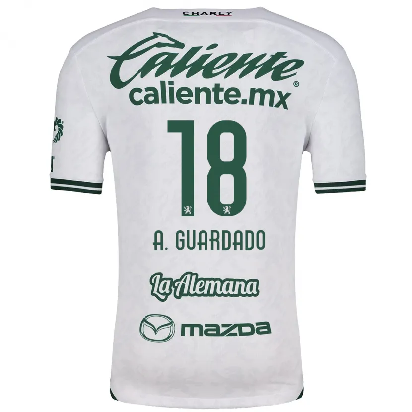 Danxen Mujer Camiseta Andrés Guardado #18 Blanco Verde 2ª Equipación 2024/25 La Camisa
