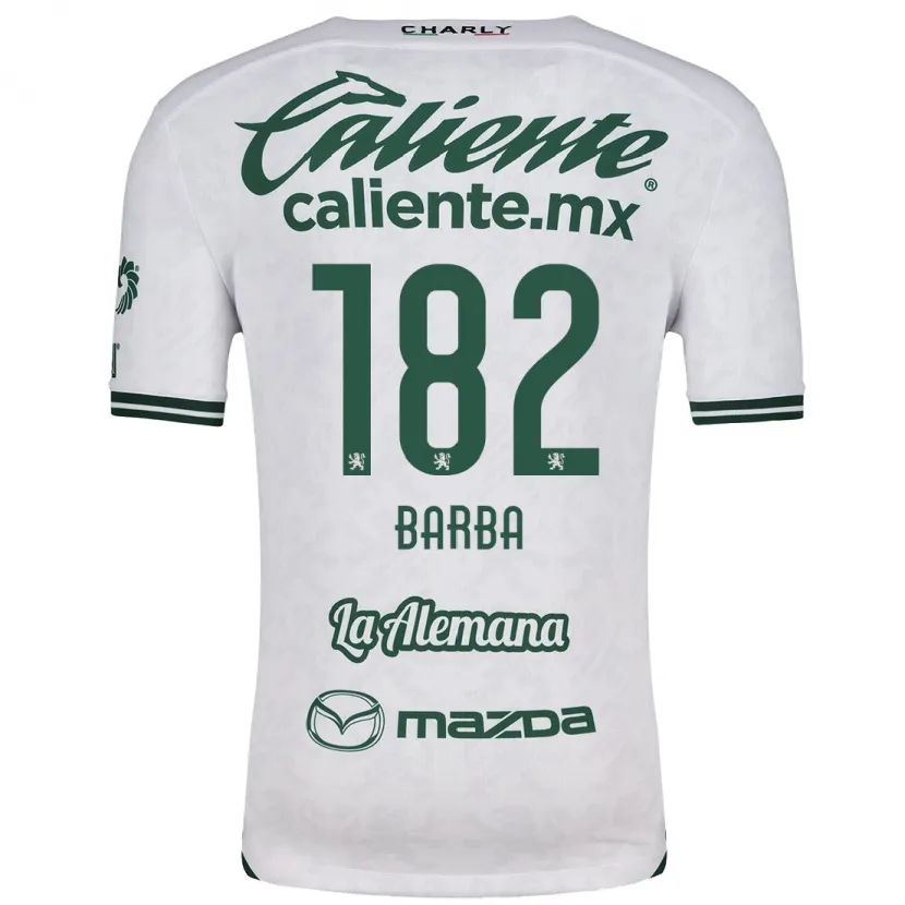 Danxen Mujer Camiseta Austin Barba #182 Blanco Verde 2ª Equipación 2024/25 La Camisa