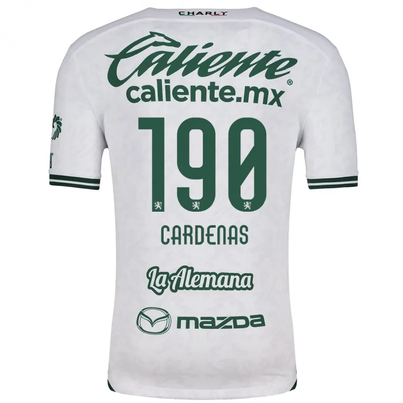 Danxen Mujer Camiseta Emilio Cárdenas #190 Blanco Verde 2ª Equipación 2024/25 La Camisa