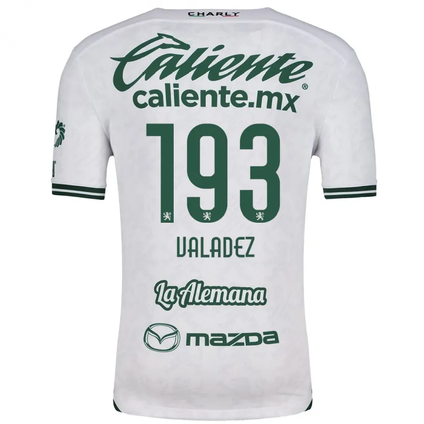 Danxen Mujer Camiseta Luis Valadez #193 Blanco Verde 2ª Equipación 2024/25 La Camisa