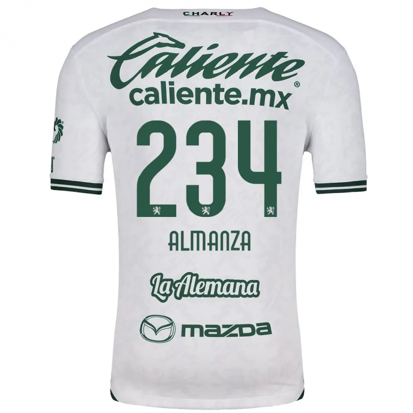 Danxen Mujer Camiseta Román Almanza #234 Blanco Verde 2ª Equipación 2024/25 La Camisa