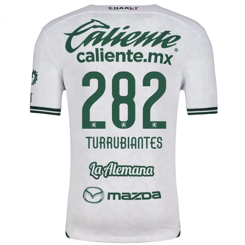 Danxen Mujer Camiseta Abdon Turrubiantes #282 Blanco Verde 2ª Equipación 2024/25 La Camisa