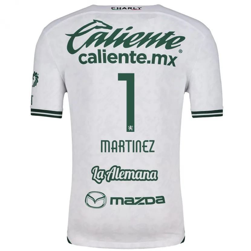 Danxen Mujer Camiseta Angeles Martínez #1 Blanco Verde 2ª Equipación 2024/25 La Camisa