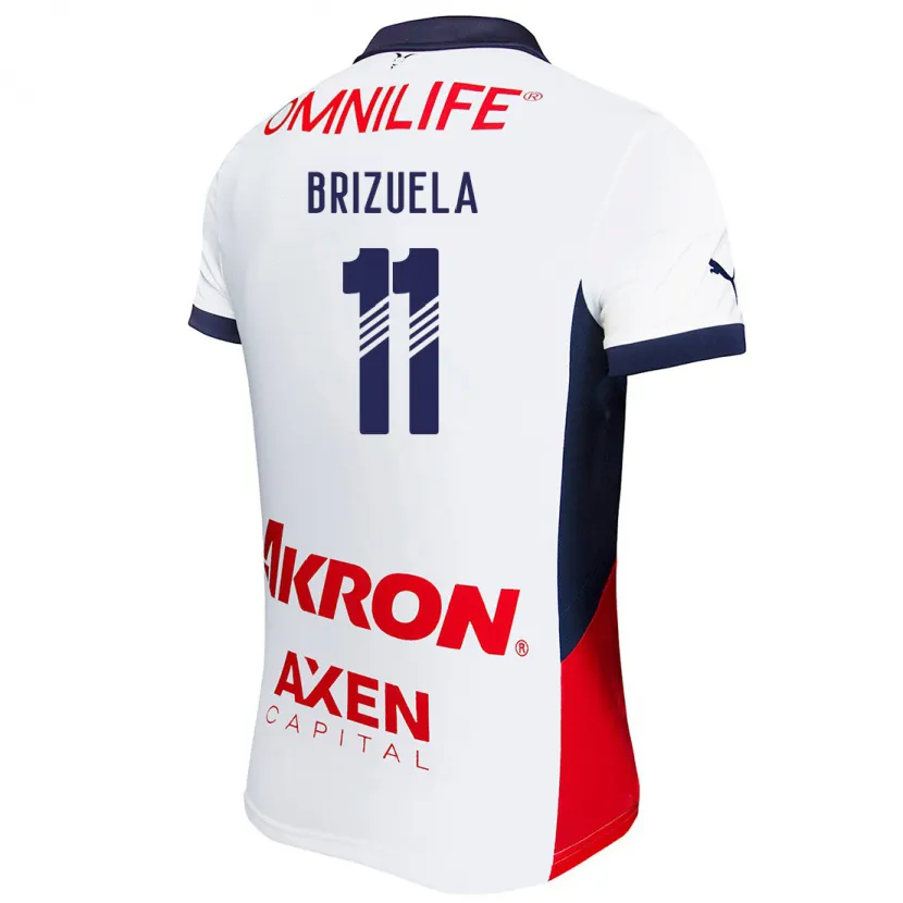 Danxen Mujer Camiseta Isaác Brizuela #11 Blanco Rojo Azul 2ª Equipación 2024/25 La Camisa