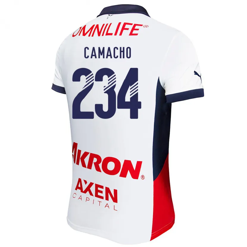 Danxen Mujer Camiseta Xandor Camacho #234 Blanco Rojo Azul 2ª Equipación 2024/25 La Camisa
