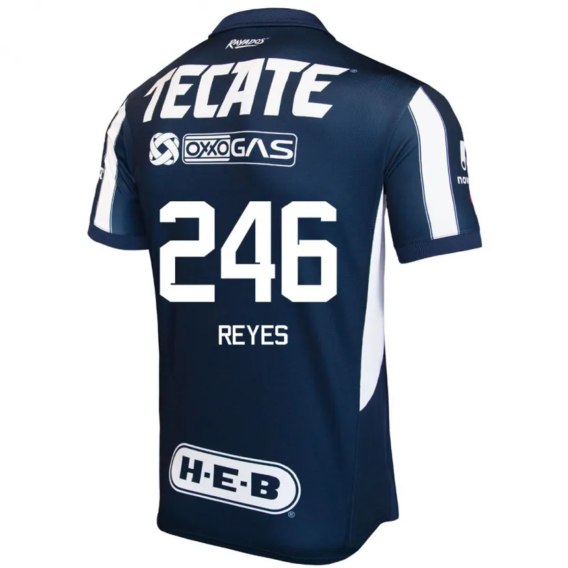 Danxen Niño Camiseta Cristian Reyes #246 Azul Rojo Blanco 1ª Equipación 2024/25 La Camisa