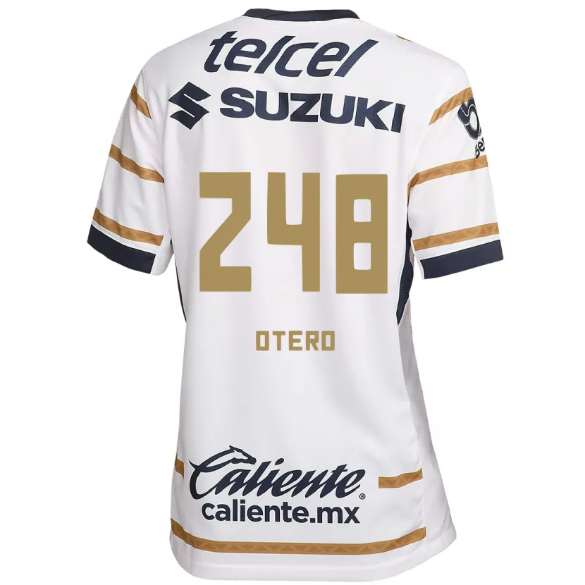 Danxen Niño Camiseta Jonathan Otero #248 Obsidiana Blanca 1ª Equipación 2024/25 La Camisa