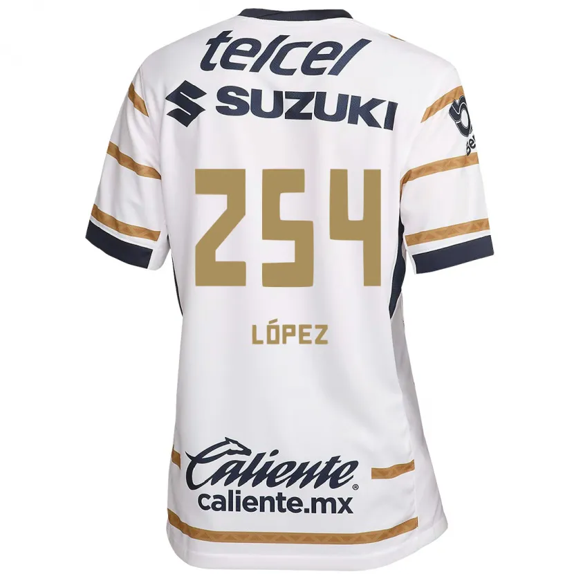 Danxen Niño Camiseta Santiago López #254 Obsidiana Blanca 1ª Equipación 2024/25 La Camisa