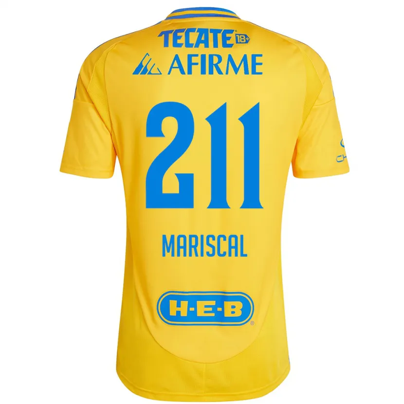 Danxen Niño Camiseta Kevin Mariscal #211 Oro Amarillo 1ª Equipación 2024/25 La Camisa