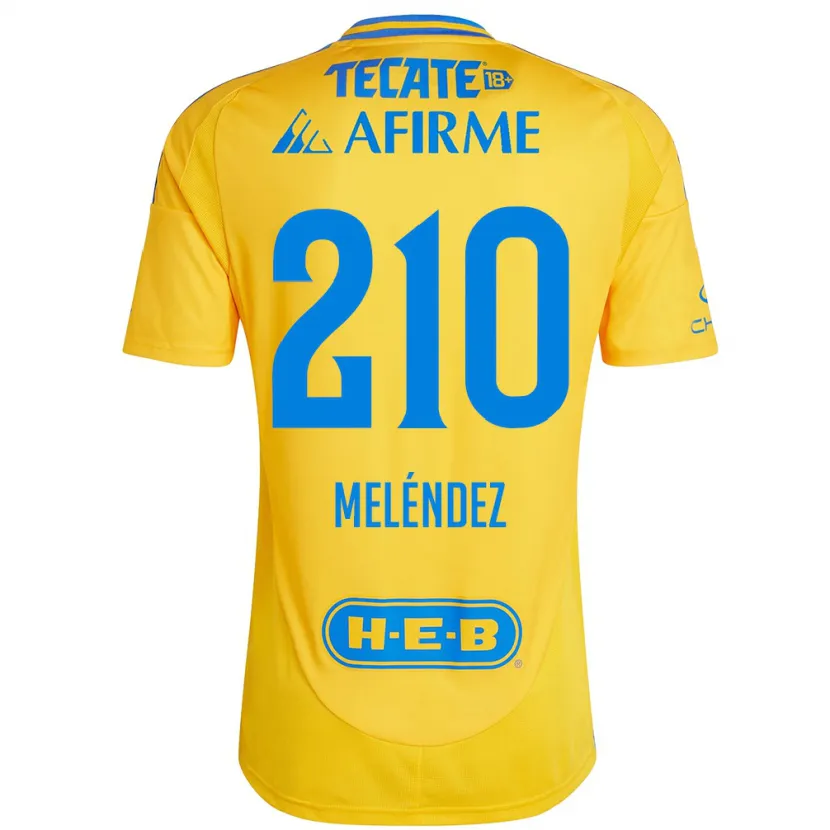 Danxen Niño Camiseta Marcelo Meléndez #210 Oro Amarillo 1ª Equipación 2024/25 La Camisa